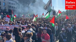 Pro-Palestinian Protestors Demonstrate In Rome, Italy, Following Seizure Of Gaza Aid Flotilla