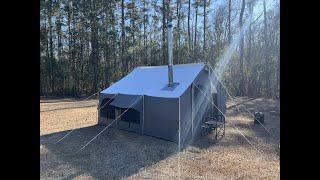 Kodiak 12x12 Cabin Tent one person easy set up #leadfarmer73 #thehomesteadhustler #kodiaktents