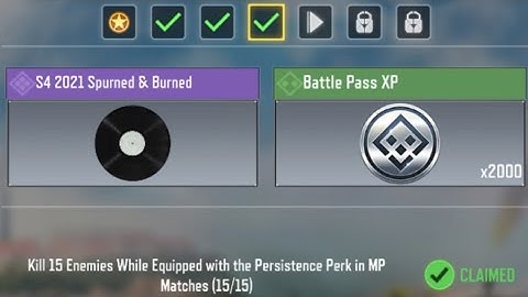 Call Of Duty Mobile Kill 15 Enemies While Equipped with the Persistence Perk in MP Matches