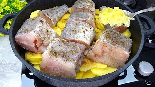 It's so delicious that I cook it almost every day❗🔝 Incredible hake fish and potatoes recipe.😋