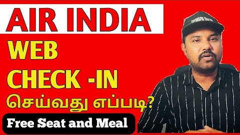How to do Web check in Air India Tamil| Web check in | Airindia