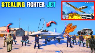 STEALING THE MOST EXPENSIVE MILITARY FIGHTER JET GTA 5 MALAYALAM
