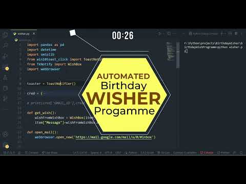 Automated Birthday Wisher Program | Python