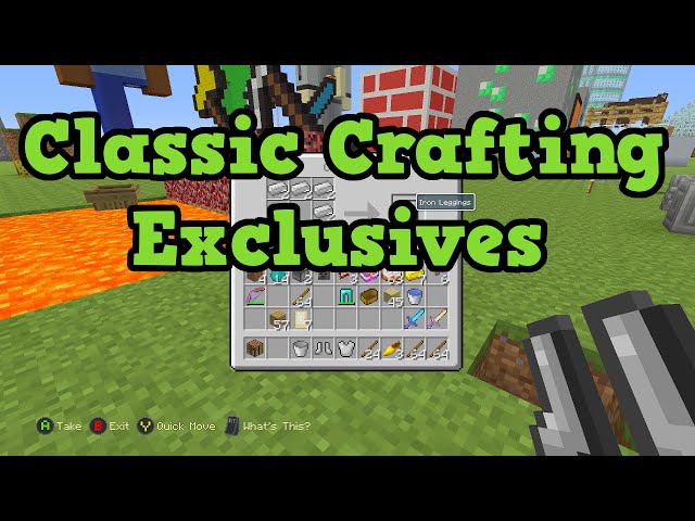 Minecraft Xbox 360 + PS3 - HOW TO USE CLASSIC CRAFTING GUIDE 