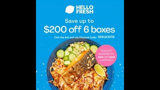 Hello Fresh Australia - Discount Code Save up to $200 off 6 boxes - Valid for new and past customers