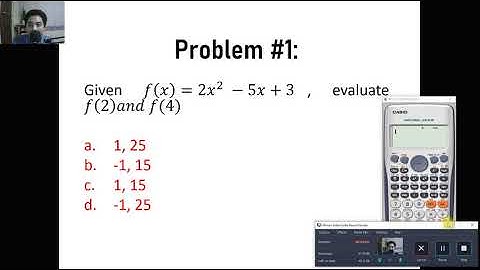 Calculator Techniques FOR BOARD EXAM - Evaluating Functions and Simplifying Expressions  10 EXAMPLES