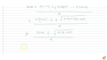 If `r sin theta = sqrt3,  r + 4 sin theta = 2(sqrt3 + 1)`,and `0  lt= theta  lt= 2pi`, then `t