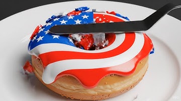 World Flags on Donut 🍩 | Oddly Satisfying ASMR Animation