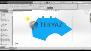 Solidworks 2015 - Sac - Açınımda Feder Yeri Gösterimi