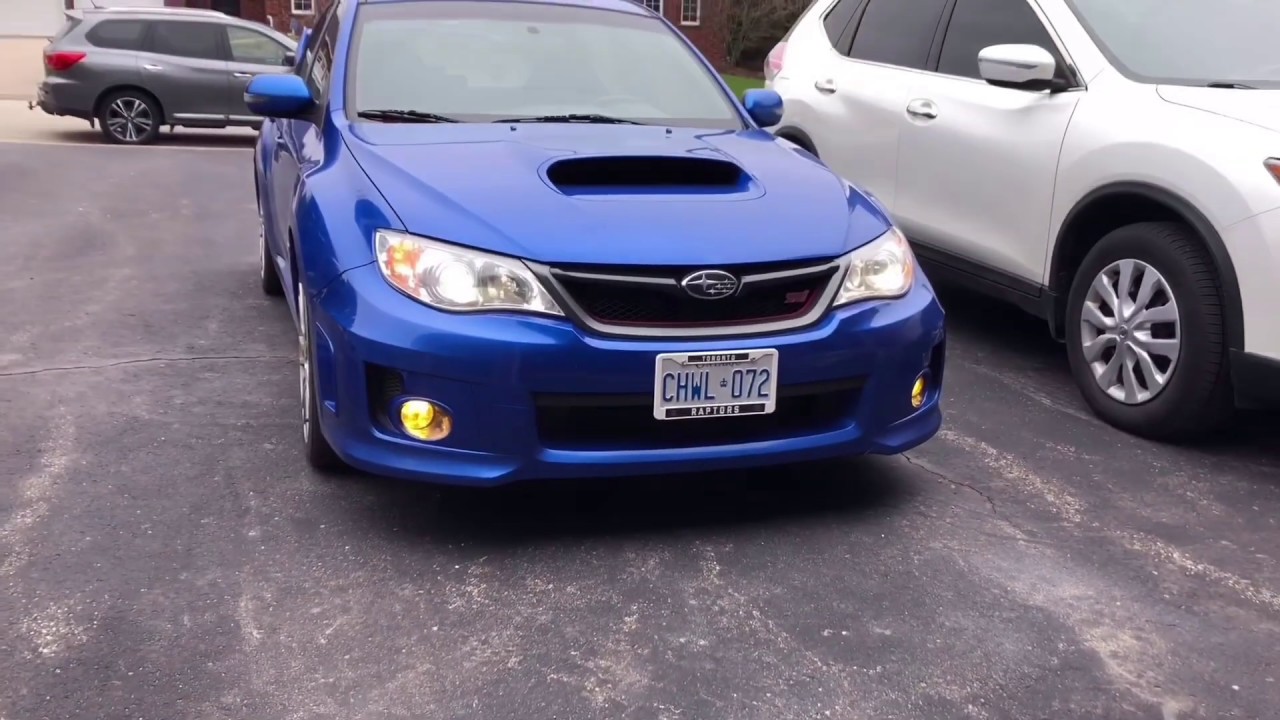 Lamin-x yellow fog light film install! 08-14 Subaru WRX STI