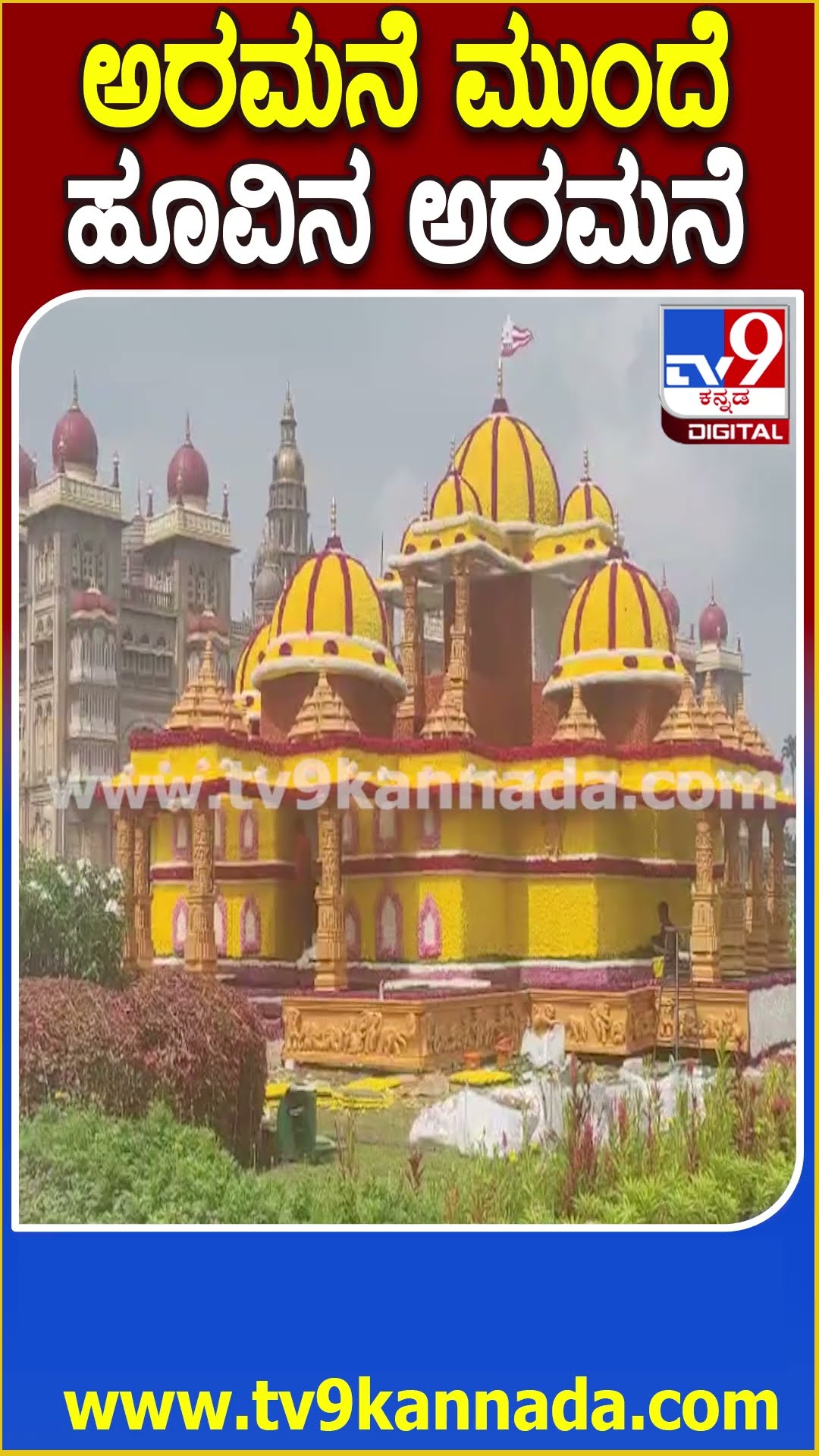 ಅರಮನೆ ಮುಂದೆ ಹೂವಿನ ಅರಮನೆ #Magiutsavmysore2024 #Tv9D