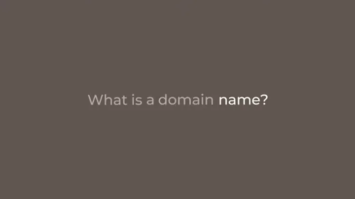 What is a domain name?