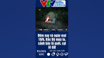 Đêm nay và ngày mai 19/6, Bắc Bộ mưa to, cảnh báo lũ quét, sạt lở đất | VTVWDB