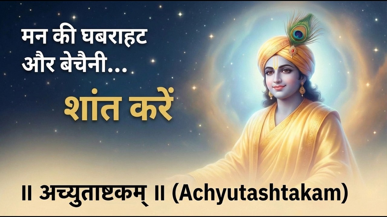 अच्युताष्टकम् | Achyutashtakam | मन की बेचैनी शांत करने वाला कृष्ण भजन 🪷