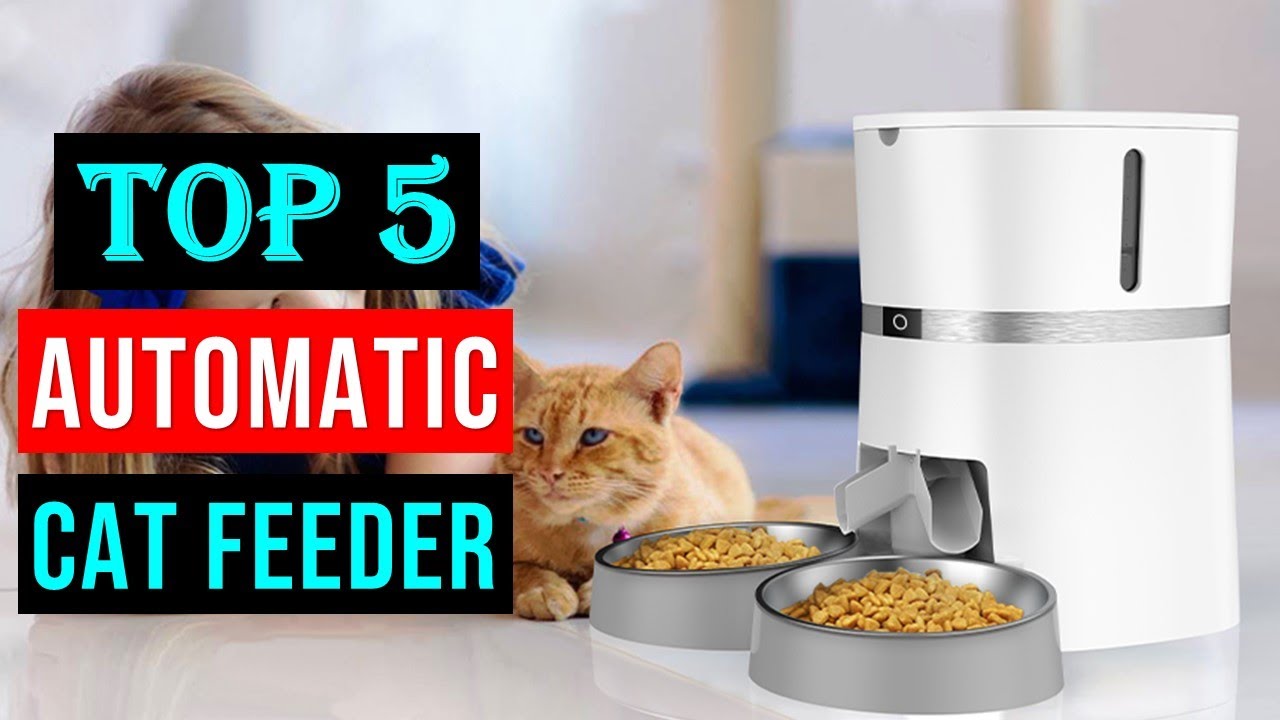 VOLUAS Automatic Cat Feeders for Two Cats, Pet Feeder for Cats and