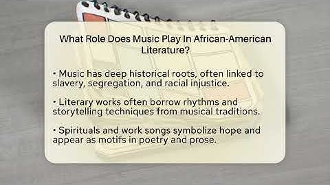 What Role Does Music Play In African-American Literature? - The Prose Path