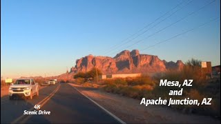 4K Roadscapes Scenic Drive Mesa AZ and Apache Junction AZ