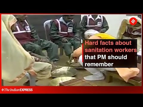 Modi washes feet of sanitation workers, but numbers show sad state