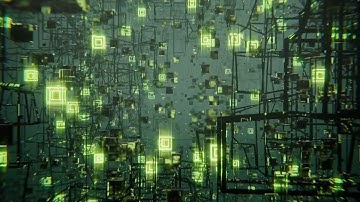 Neon Green Matrix Particles - No Copyright Royalty Free Video Loop Background HD - VJ Loops Download