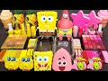 ASMR Spongebob vs Patrick Star Slime Mixing Makeup,Parts,Glitter Into Slime!#satisfying#slime#슬라임