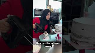 How to colour a whipping cream | whipping cream hacks | simple cream cake recipe