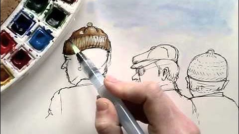 Draw Tip Tuesday Journal drawing using watercolor