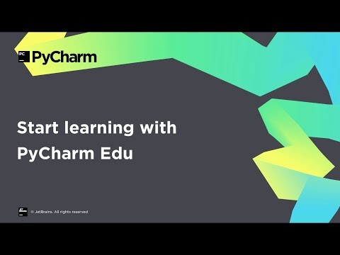 Start learning with PyCharm Edu