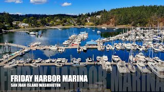 Friday Harbor Marina 4K | Near Ferry, Cafés & Grocery (DJI Mini 4, San Juan Island)