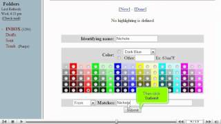 How to highlight messages in Squirrel Mail - Canadian Web Hosting