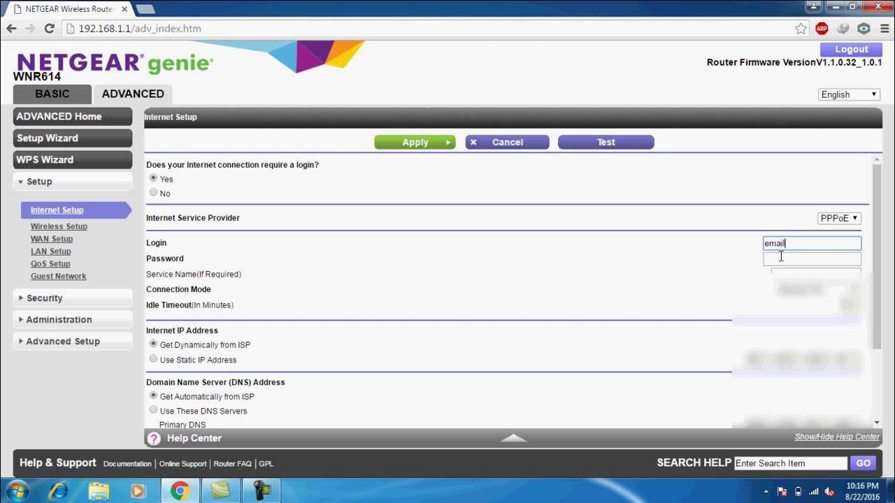 Username password url