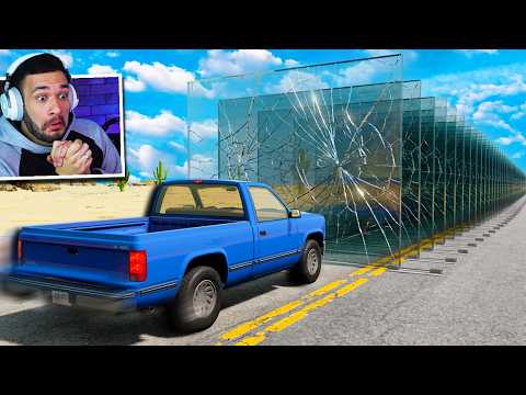 CARROS x 100 CAMADAS de VIDRO! BeamNG.drive Multiplayer
