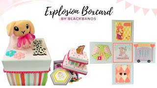 Explosion Boxcard | Unicorn Theme | 1st birthday gift ideas | Baby Girl Explosion Box | Blackbands