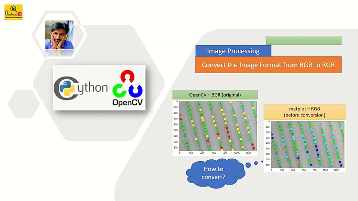 OpenCV Python Tutorial | Convert BGR image to RGB image | OneTouchBI