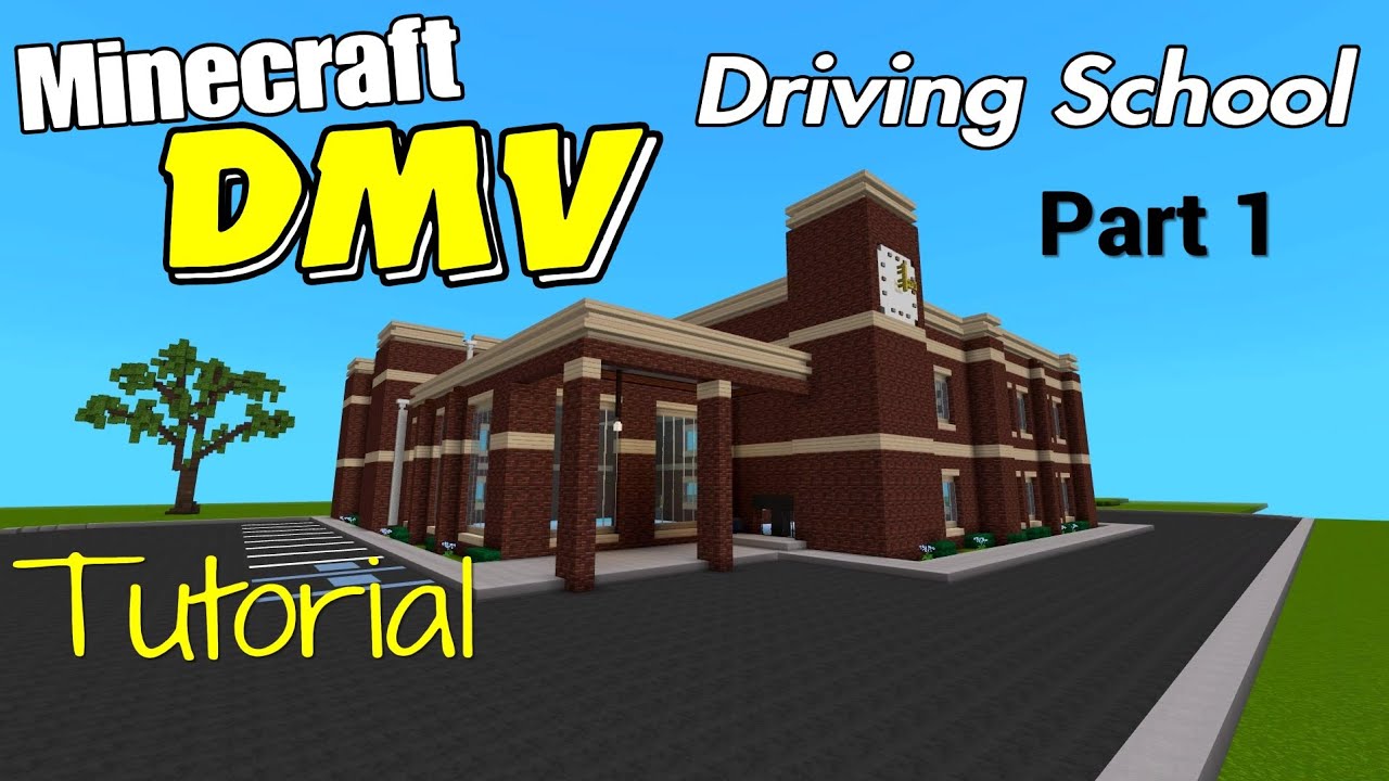 Minecraft How To Build DMV Driving School YouTube