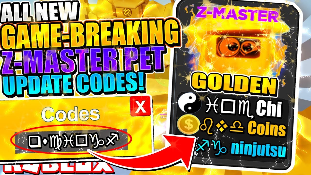 New Free Z Master Pet Codes Are Breaking Ninja Legends Update Insane Money Roblox Codes Youtube - all free legendary pet codes in ninja legends roblox codes youtube