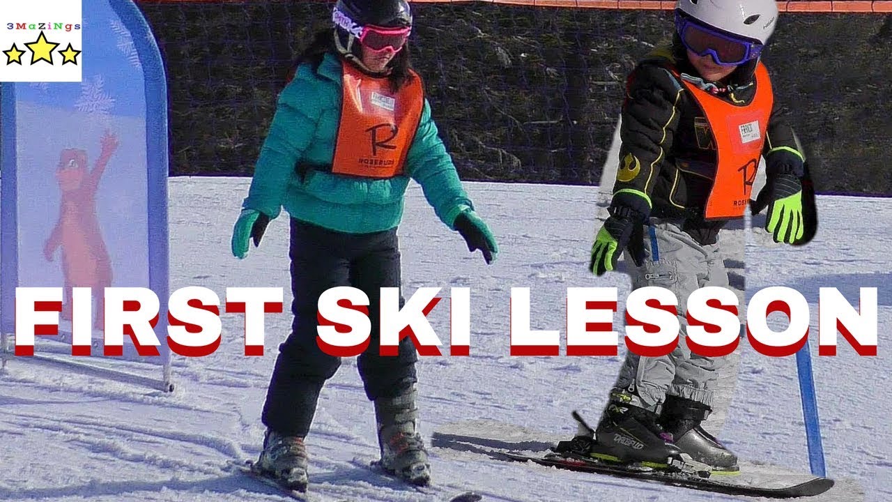 SKI LESSON 3MAZINGS KIDS LEARN SKIING FOR THE FIRST TIME