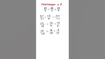 Easy Inequalities system | Find the integer number a.