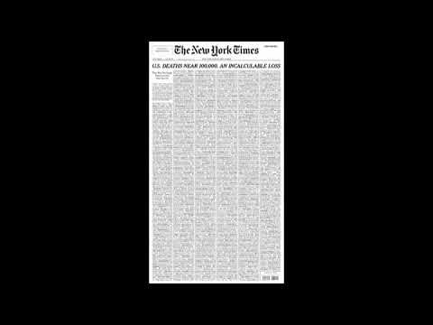 El New York Times Recoge En Su Portada El Nombre De Las Victimas Del Coronavirus En Estados Unidos