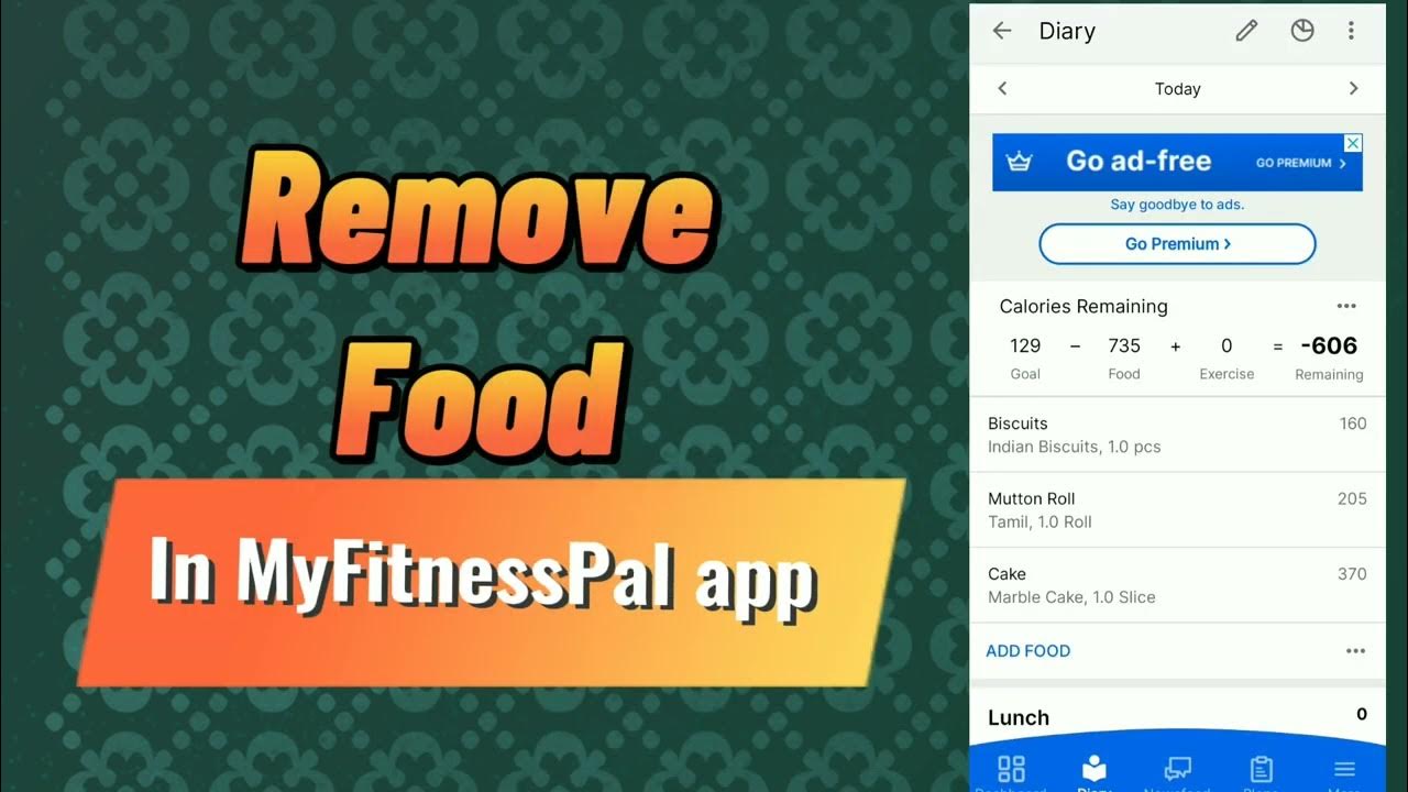 How to Remove Food in MyFitnessPal app YouTube