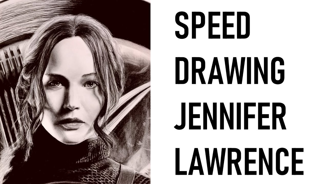Speed Drawing Jennifer Lawrence Jogos Vorazes (Hunger Games) 