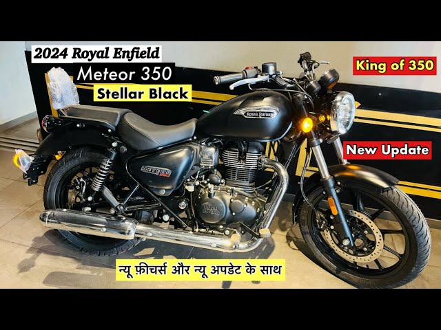 2024 Royal Enfield Meteor 350 Stellar Black BS7 Details Review Price Mileage Features Meteor 350 YouTube