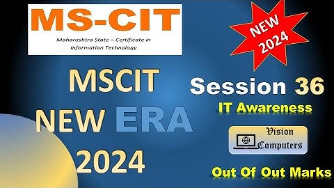 Mscit Era Session 36 || New Era 2024 With out of out marks 🔥🔥 #mscitera #mscit #mscitera2024