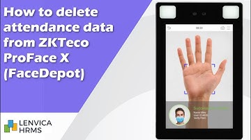 How to delete attendance data from ZKTeco ProFace X(FaceDepot) ?