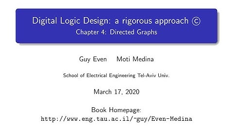 (Hebrew) Digital Logic Design (Chapter 4 - part 2): longest paths in directed acyclic graphs