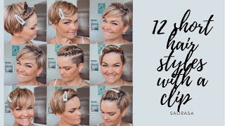 How to style short hair with a clip | 12 short hair styles