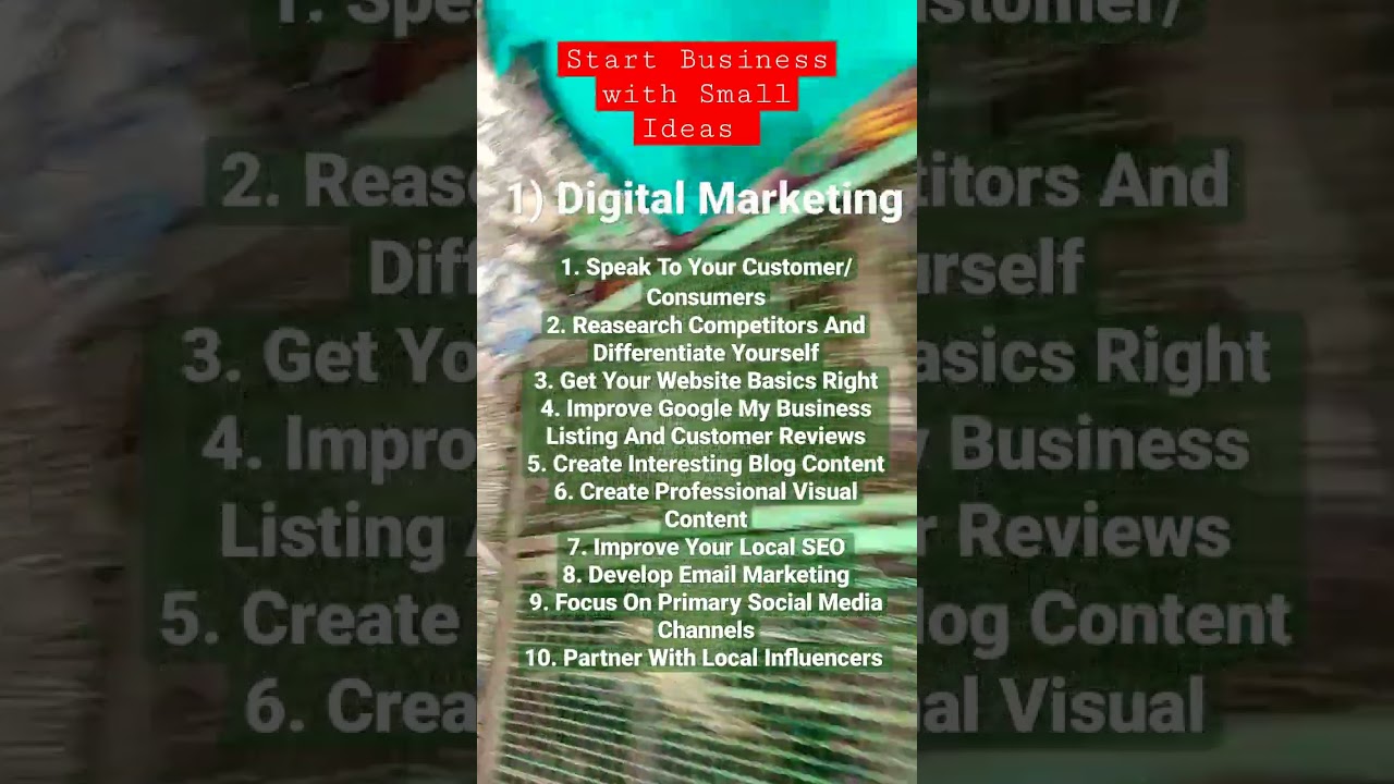 Start Business with Small Ideas Digital Marketing