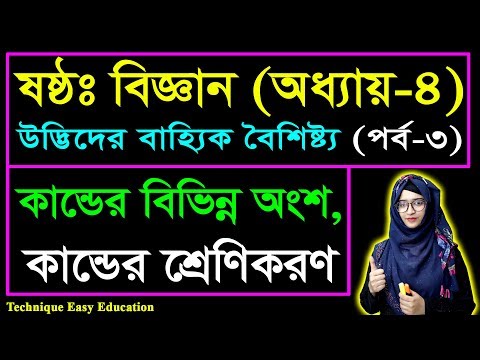 কান্ডের বিভিন্ন অংশ || কান্ডের শ্রেণিকরণ || উদ্ভিদের বাহ্যিক বৈশিষ্ট্য || Six Science C 4 (Part-3)