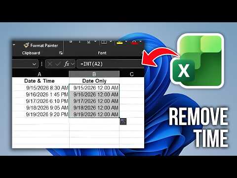 How to Remove Time From a Date Timestamp in Excel (2026)