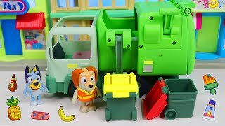 Disney Jr Bluey and the Bin Man Use Magic Garbage Truck to Turn Trash into Surprise Toys!