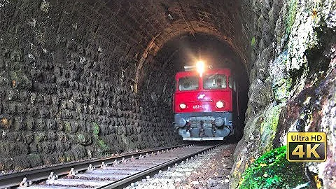 Old and rusty rail tunnels in Serbia - Trains in tunnels [4K]